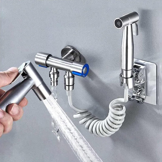 Sandsberg | PureMist Handheld Bidet Sprayer mit einstellbarem Wasserfluss – Edelstahl Hygiene-Kit