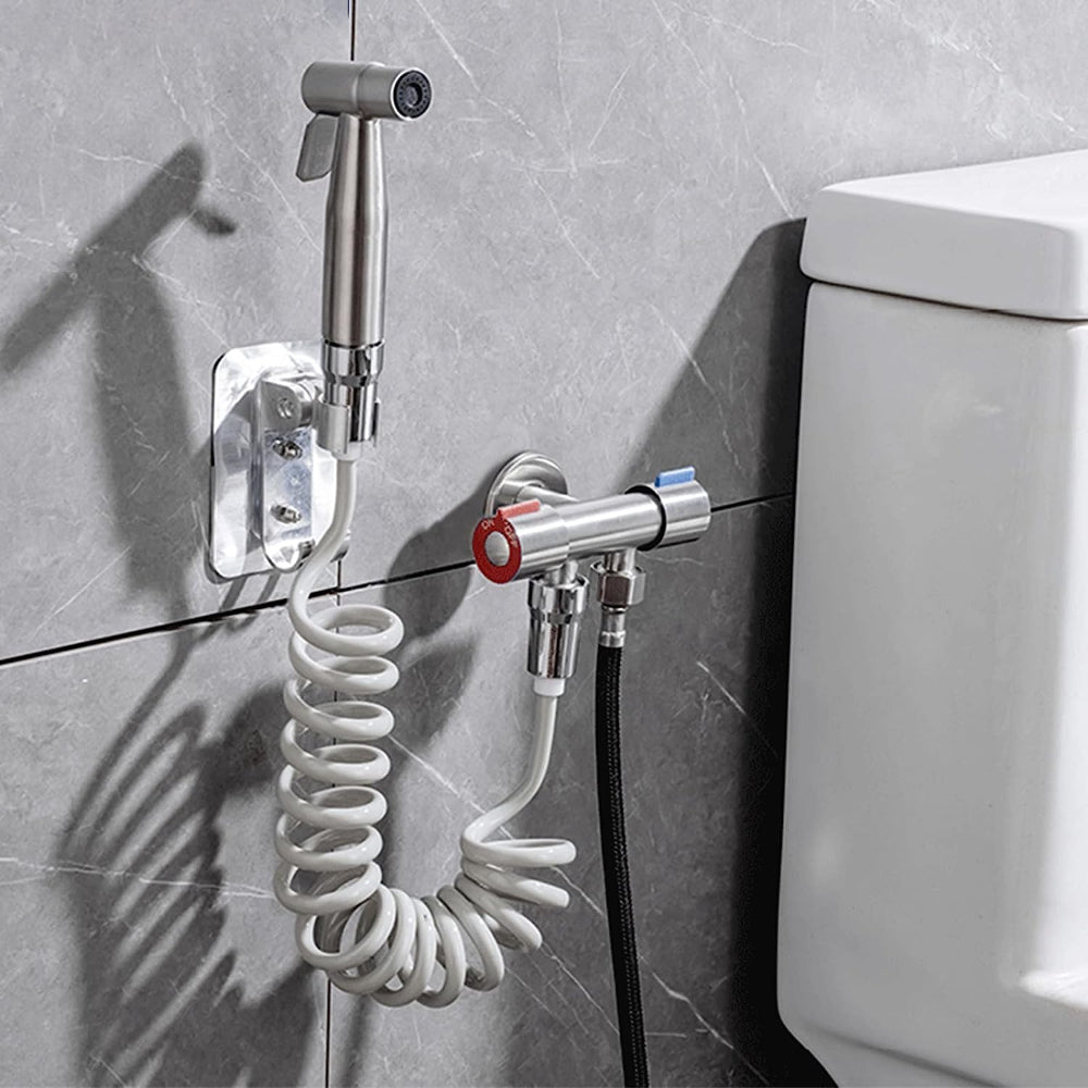 Sandsberg | PureMist Handheld Bidet Sprayer mit einstellbarem Wasserfluss – Edelstahl Hygiene-Kit