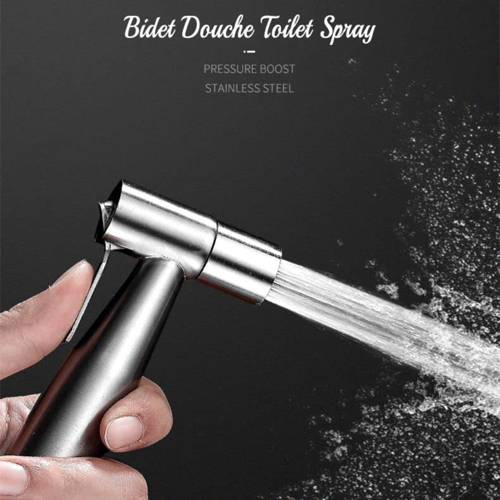 Sandsberg | PureMist Handheld Bidet Sprayer mit einstellbarem Wasserfluss – Edelstahl Hygiene-Kit
