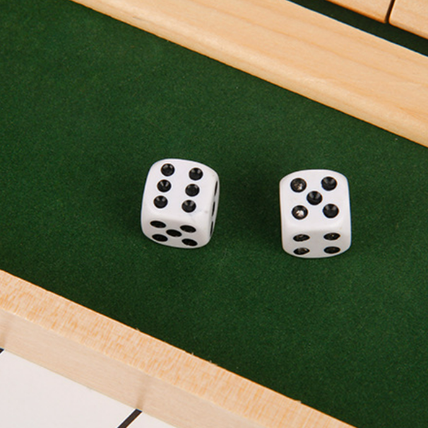 Shut The Box Spiel - Spaß Tisch Mathematikspiel für Erwachsene & Kinder