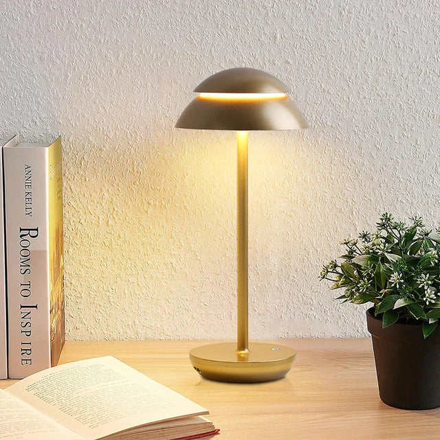 Kabellose LED Tischlampe, dimmbar, wiederaufladbare Nachttischleuchte, moderne Innenbeleuchtung