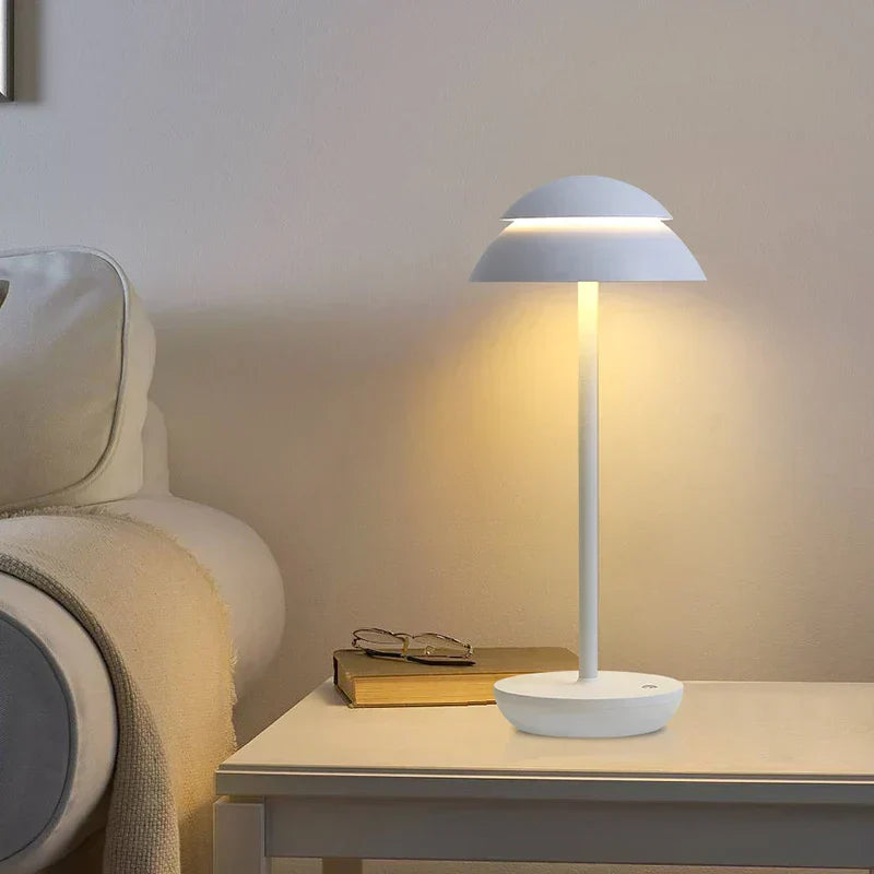 Kabellose LED Tischlampe, dimmbar, wiederaufladbare Nachttischleuchte, moderne Innenbeleuchtung