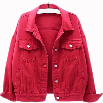 Kurze und fröhliche Jeansjacke Herbst