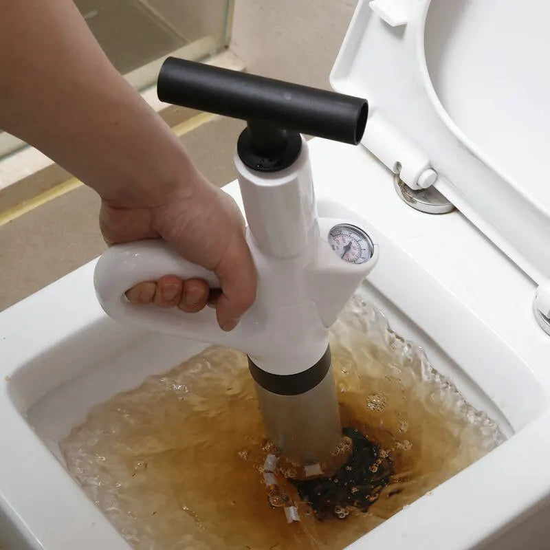 AquaBlitz | Edelstahl Toilettenrohr Baggermaschine | Leistungsstarke Pneumatische Reinigung