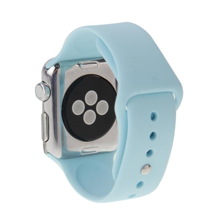 Sandsberg | Für Apple Watch Sport 38mm Hochleistungs-Gummi-Sportuhr Band mit Pin-und-Tuck-Verschluss (Baby Blau)