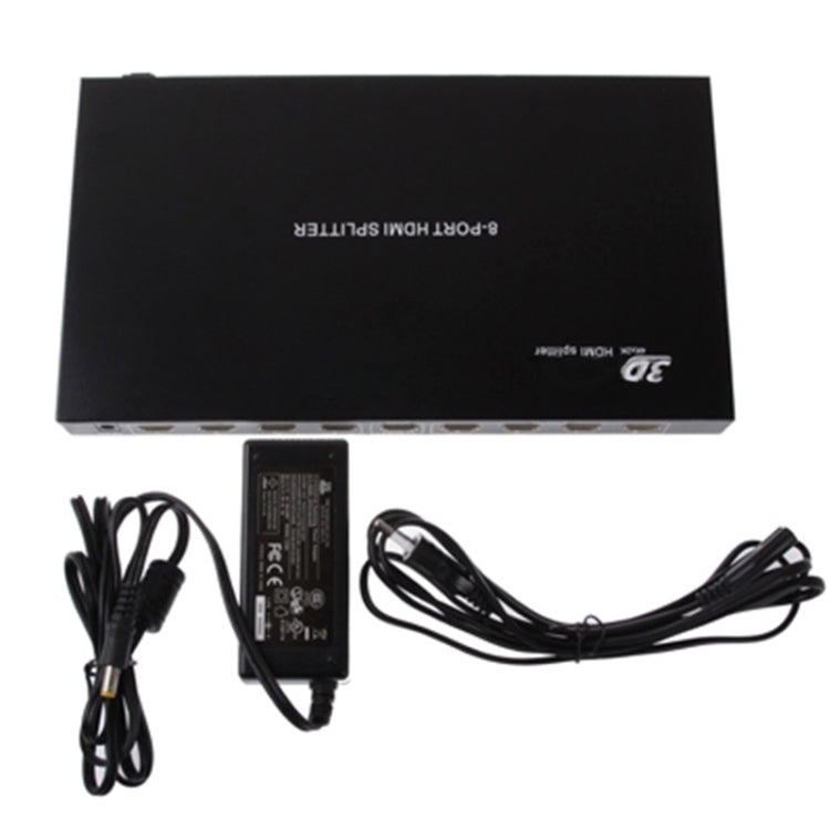Sandsberg | 1 x 8 Full HD 1080P HDMI Splitter mit Schalter, V1.4 Version, Unterstützung für 3D & 4K x 2K (Schwarz)
