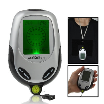 Sandsberg | 6 in 1 (Höhenmesser, Barometer, Kompass, Thermometer, Zeit & Kalender) Multifunktionaler Digital Kompass