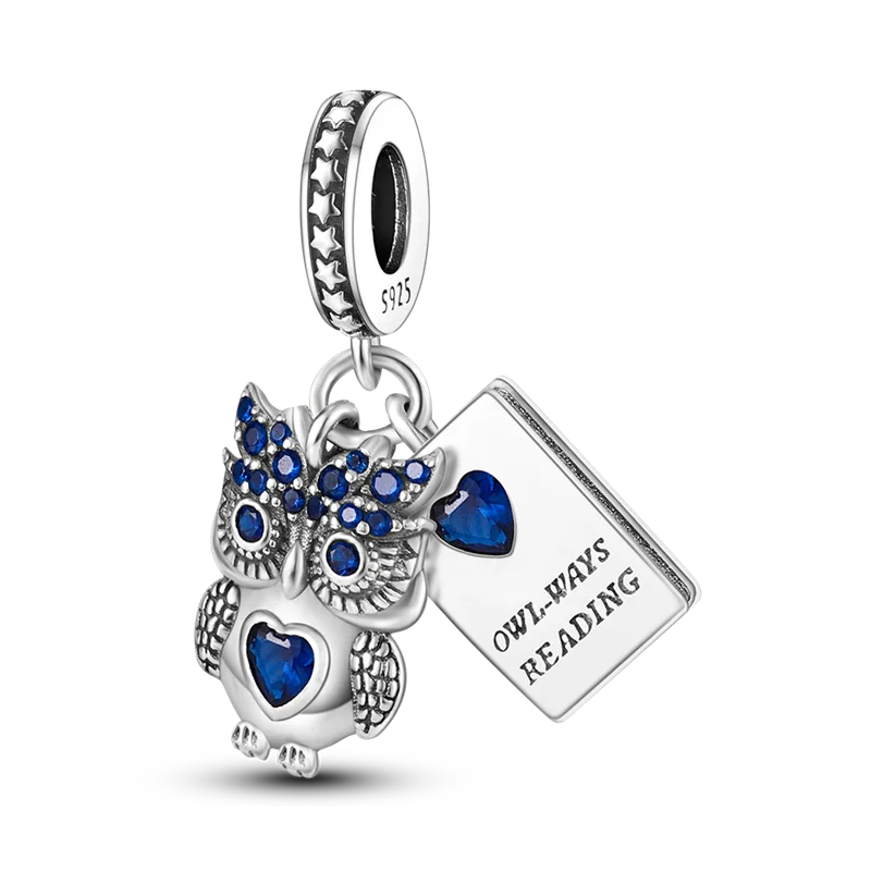 925 Silber Goldener Leopard Charms Perlen Bunte Chamäleon Nashorn Löwe Skarabäus Katze Anhänger Passend für Original Pandora Armband Schmuck