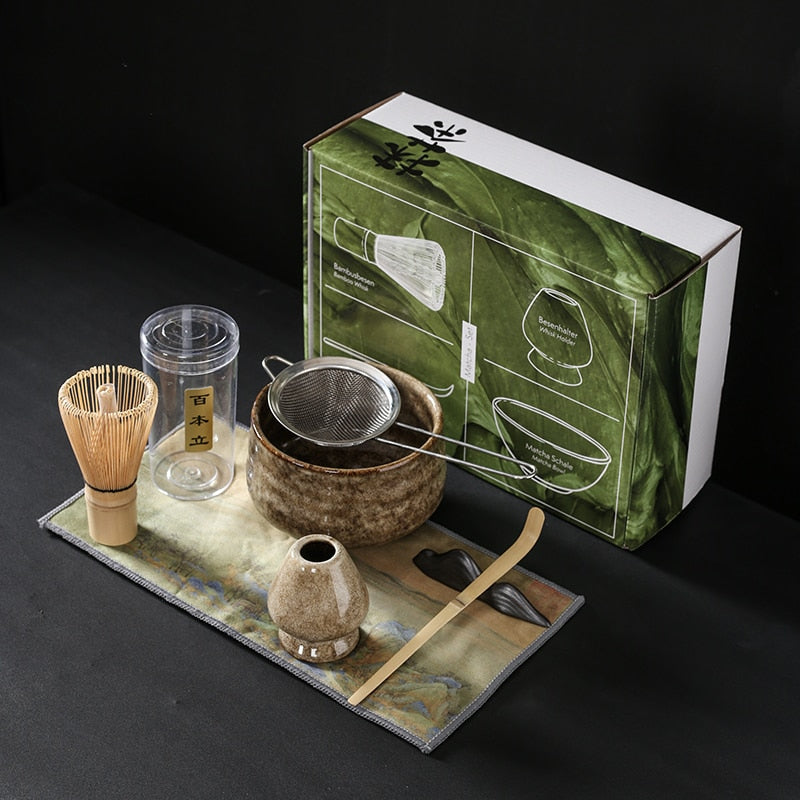 Japanischer Matcha, geeignet zum Bürsten einer Schüssel Tee, Schneebesen, Keramik-Ei-Schläger, Matcha für japanische Teezeremonie, Tee-Set manuell