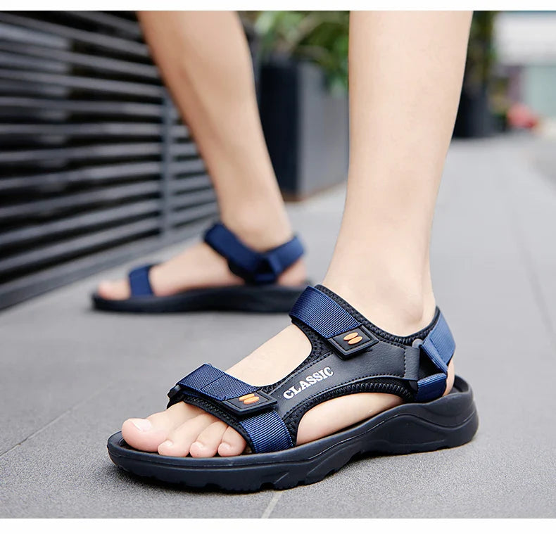 Herren Atmungsaktive Mesh Sandalen Sommer Leichtgewichtig Outdoor Strand Komfort Rutschfeste Freizeitschuhe
