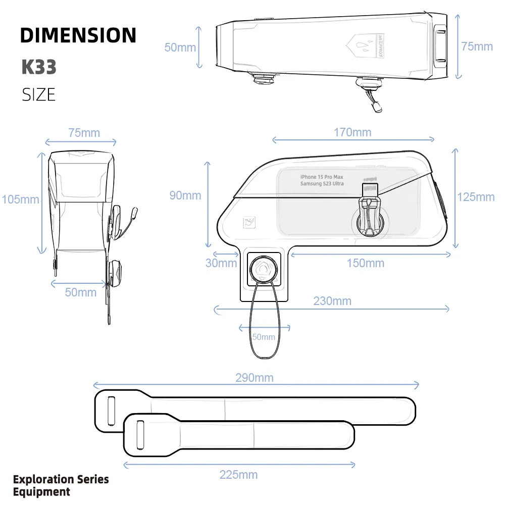 Sandsberg | Magnetische wasserdichte Fahrradtasche