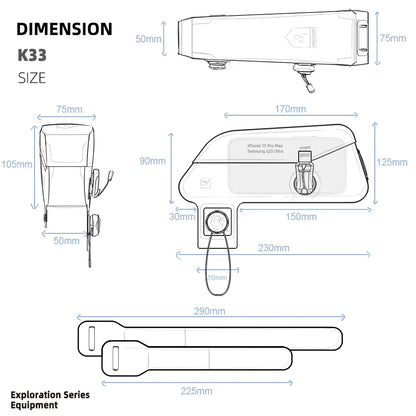 Sandsberg | Magnetische wasserdichte Fahrradtasche