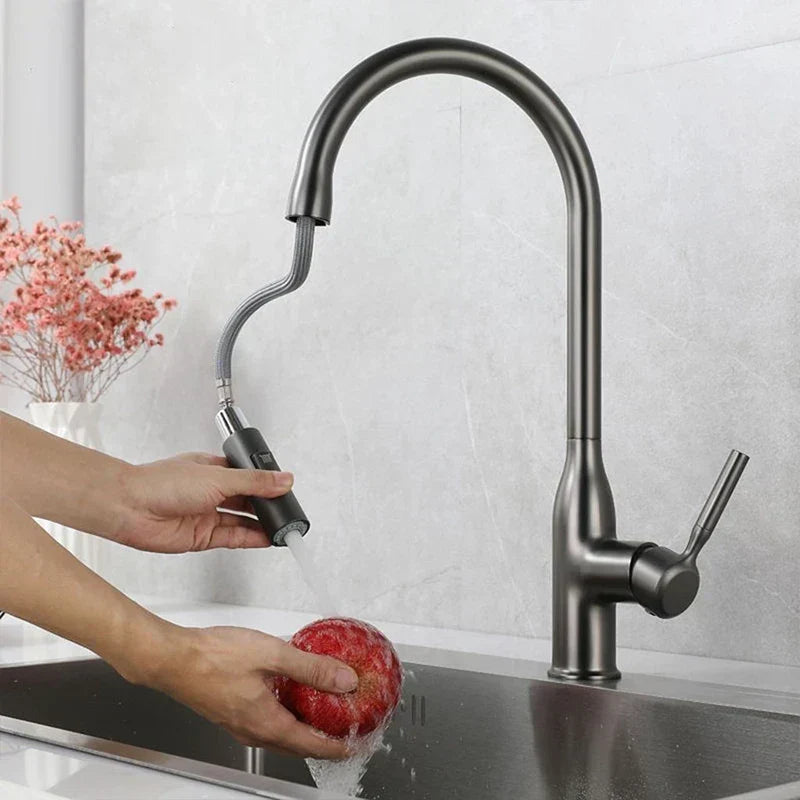 AquaStream Luxe – Verstellbarer Küchenhahn mit Handbrause