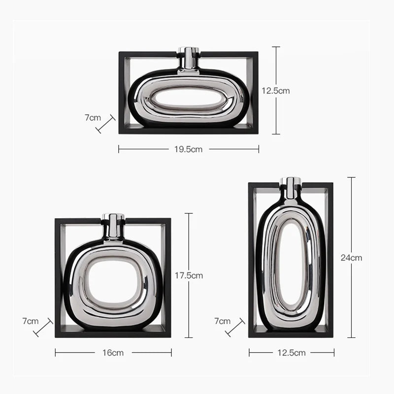 Silber Hohl Ausschnitt Vase