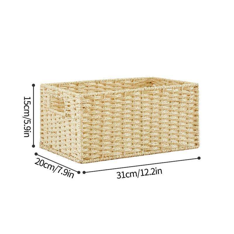 Sandsberg | Stylischer geflochtener Storage Basket – Vielseitiger Organizer für Spielzeug, Snacks und Kleidung mit praktischen Griffen