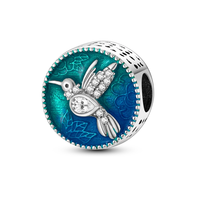 925 Silber Goldener Leopard Charms Perlen Bunte Chamäleon Nashorn Löwe Skarabäus Katze Anhänger Passend für Original Pandora Armband Schmuck