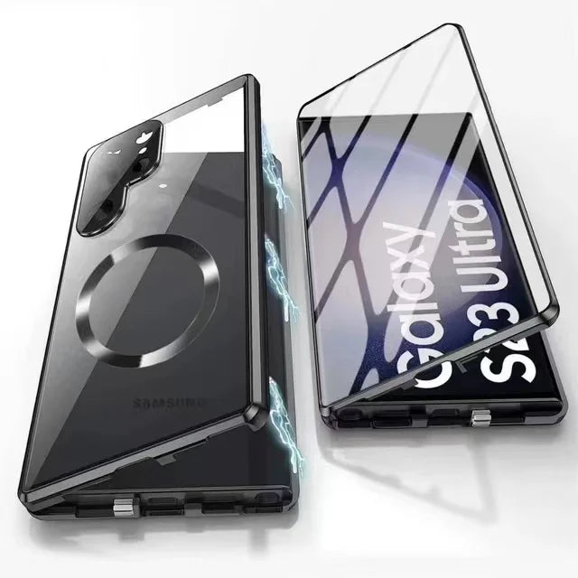 Metall Aluminiumlegierung 360 Hülle mit Sicherheitsverschluss für Samsung Galaxy S24-S23 Serie