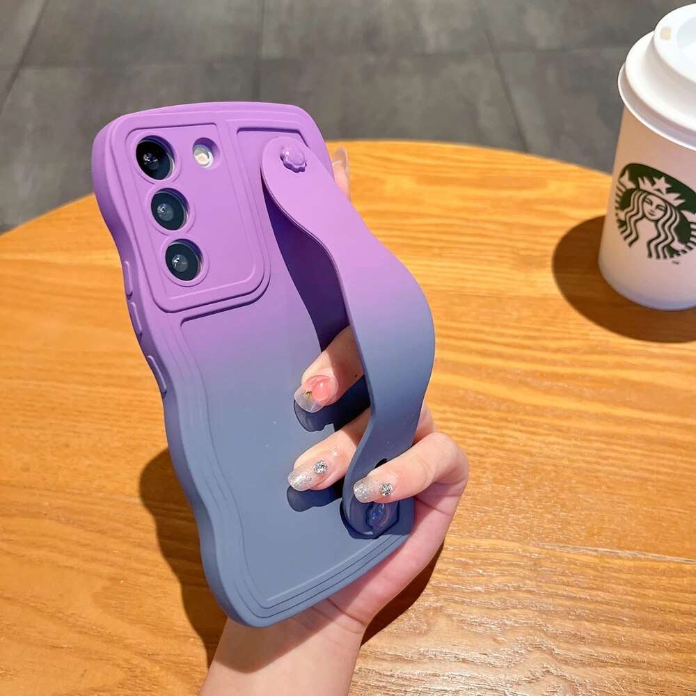 Schutzhülle mit Handschlaufe und Farbverlauf für Samsung