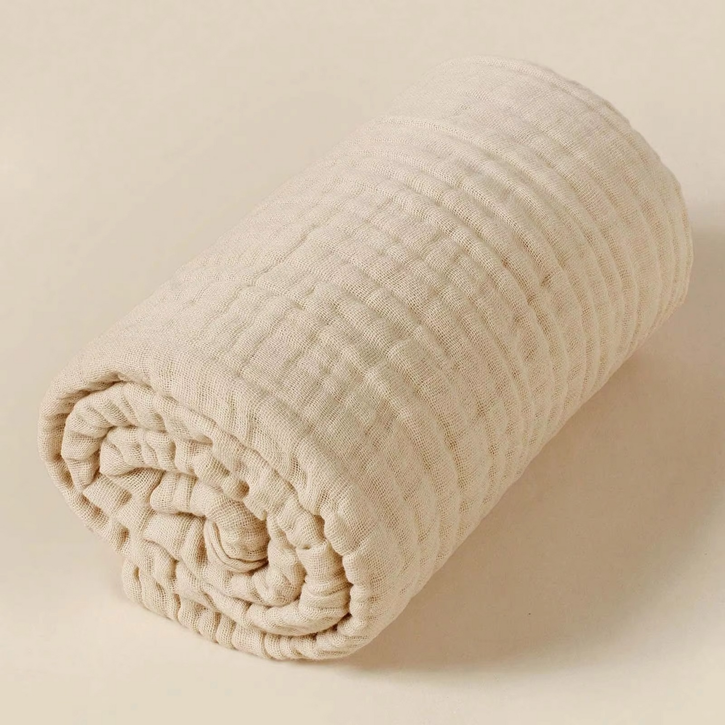 Sandsberg | Luxuriöse 6-lagige Baumwoll-atmungsaktive Baby-Wickeldecke mit Spitzenrand
