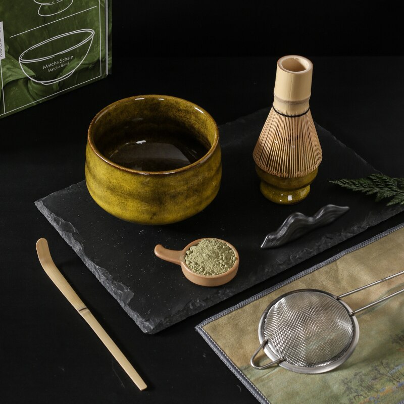 Japanischer Matcha, geeignet zum Bürsten einer Schüssel Tee, Schneebesen, Keramik-Ei-Schläger, Matcha für japanische Teezeremonie, Tee-Set manuell