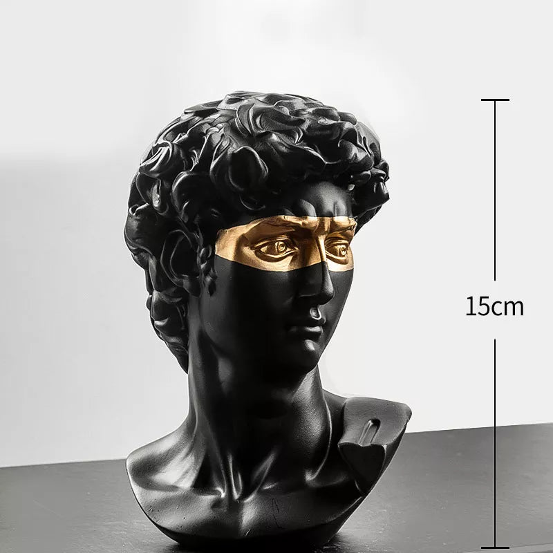 Harzform Statuen Ornamente für Heimdekoration Büro Schreibtisch Zubehör Büste Skulptur Statuen Heimdekoration für Wohnzimmer David