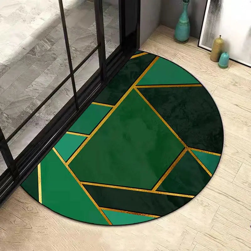 Sandsberg | AquaSoft Super Absorbierende Badematte – Rutschfeste halbrunde Badezimmermatte für maximalen Komfort