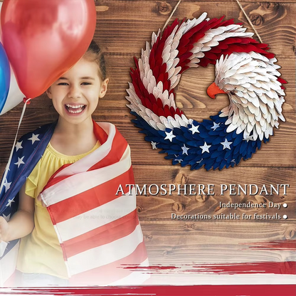 Sandsberg | Patriotische Adler Amerikanische Flagge Kranz für den Unabhängigkeitstag