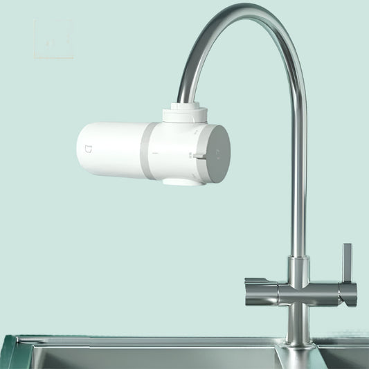 Xiaomi Wasserhahnreiniger 2 Küchenspülwasser Perkolator Wasserfilter Aktivkohlefiltergerät Rostbakterienentfernung