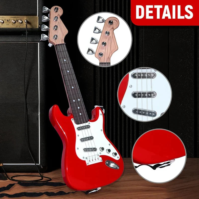 4-Saitige-E-Gitarre Spielzeug für Kinder - Tragbares Musikinstrument, Perfektes Geschenk für junge Musiker
