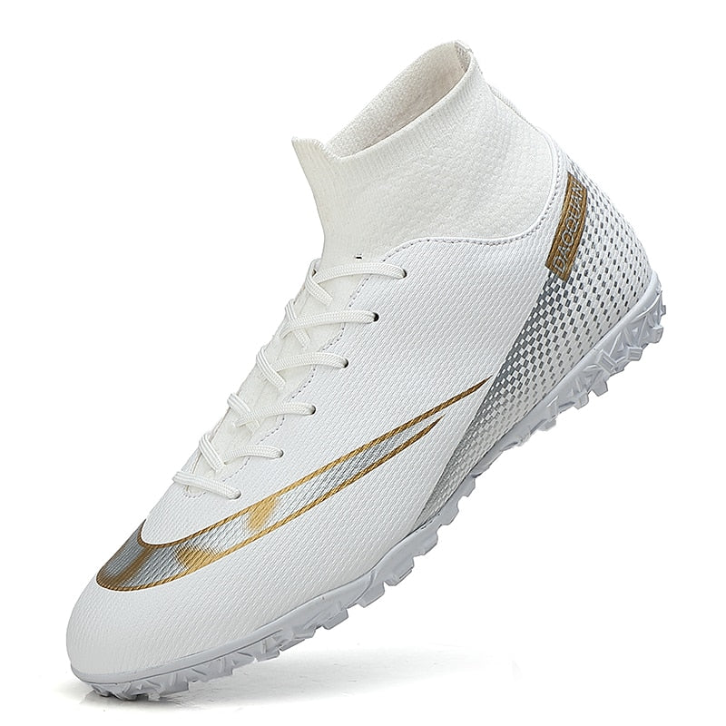 Turf Fußballschuhe Hohe Knöchel Futsal Männer Ag Tf Outdoor Atmungsaktive Fußball Stiefel Rutschfeste Trainer