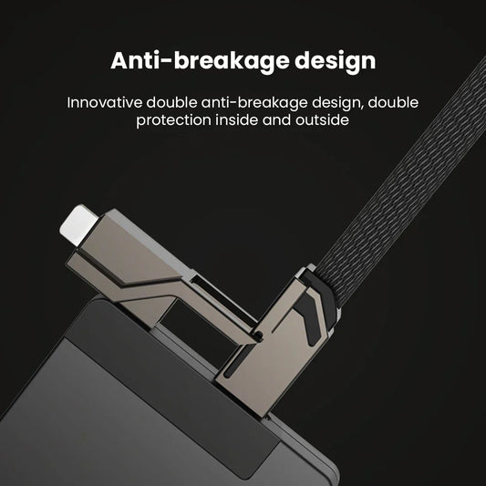 4-in-1 Das Kabel Schnellladegerät für iPhone Serie und Samsung Serie
