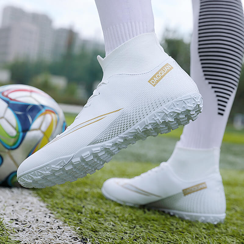 Turf Fußballschuhe Hohe Knöchel Futsal Männer Ag Tf Outdoor Atmungsaktive Fußball Stiefel Rutschfeste Trainer