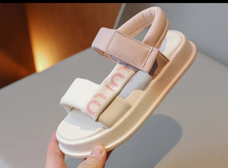 Mädchen Candy Farbe Sommer Sandalen Kleine Prinzessin Offene Zehen Strand Sandalen Baby Weiche Dicke Sohle Schuhe