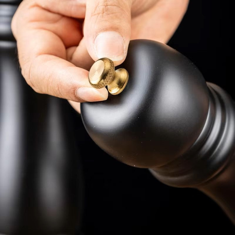 Sandsberg | Salz- und Pfeffermühle Set – Manuelle Gewürzmühle aus Holz mit Keramikmahlwerk & Einstellbarem Mahlgrad