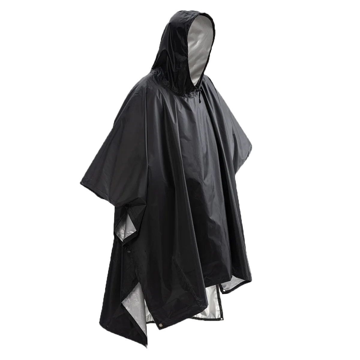 3-in-1 Outdoor Militär Regenmantel - Wasserdicht, Multifunktionales Herren- und Damen-Poncho - Motorrad Regenbekleidung und Picknickdecke