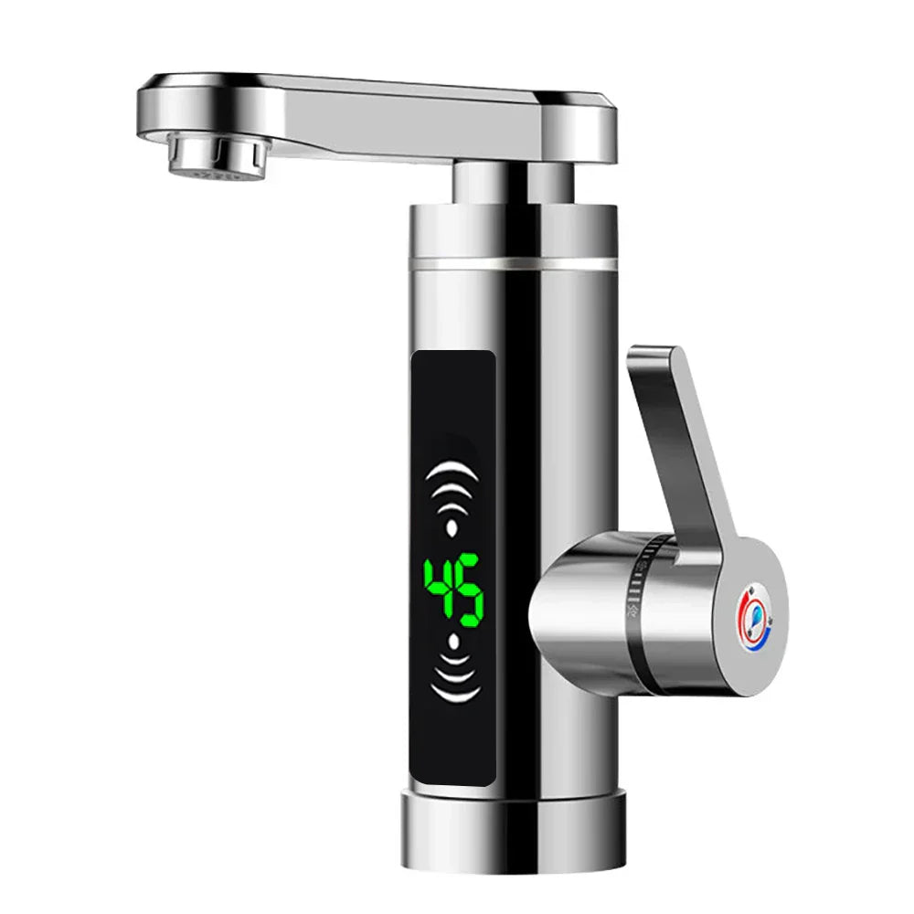 Sandsberg | ThermoFlow 3000W Instant Heating Kitchen Tap with 360° Rotating Spout – Edelstahl & Energieeffizient
