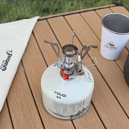 Tragbarer Outdoor Camping-Gaskocher: Aluminiumlegierung Ultra-Leicht Camp Stove für Picknick-Kochen - Essenzielle Camping-Zubehör für Überlebensofen