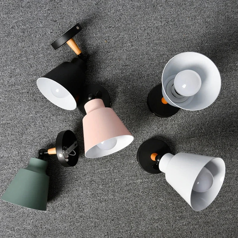Nordic LED Wandleuchte – Minimalistisches Massivholz-Design für Schlafzimmer, Wohnzimmer und Flur – Moderne dekorative Beleuchtung mit E27-Sockel