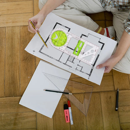 Sandsberg | Drehbares Mathematisches Geometrie Lineal