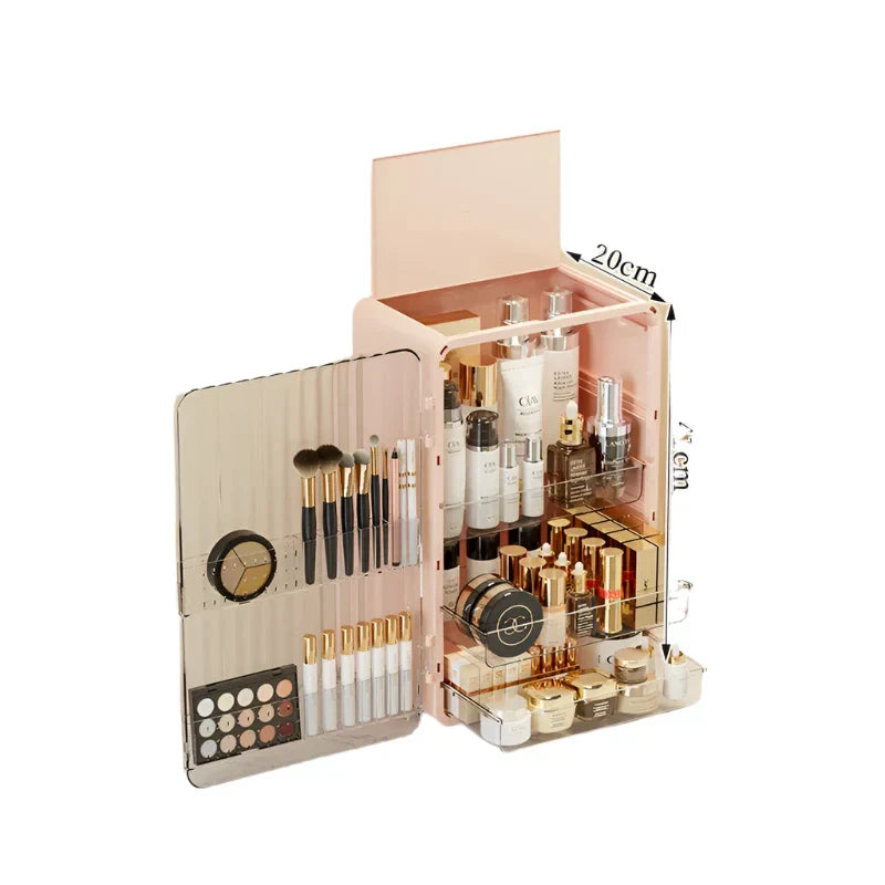 Sandsberg | Luxo Luxus Make-up Aufbewahrungsbox – Staubdichter Kosmetik-Organizer mit magnetischer Tür