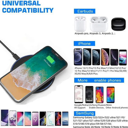 Sandsberg | 30W Schnelles Wireless-Ladepad | Premium USB C Ladekabel MagSafe Ladegerät für Apple iPhone, Samsung & Android - Schnelles Wireless-Ladepad