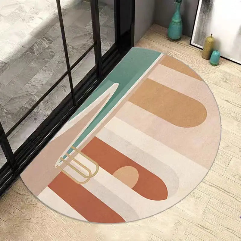 Sandsberg | AquaSoft Super Absorbierende Badematte – Rutschfeste halbrunde Badezimmermatte für maximalen Komfort