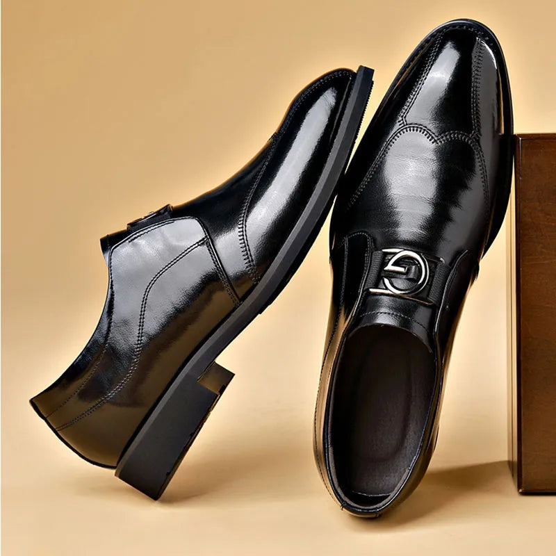 Herren Leder Schuhe Stilvolle Herren Schuhe Spitz Oxford Hochzeit Leder Herren Dress Schuhe Gentleman Büro Mann Schuh