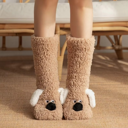 Sandsberg | Luxuriöse Samt-Koralle Fleece-WinterSocken für Damen