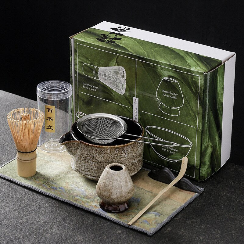 Japanischer Matcha, geeignet zum Bürsten einer Schüssel Tee, Schneebesen, Keramik-Ei-Schläger, Matcha für japanische Teezeremonie, Tee-Set manuell