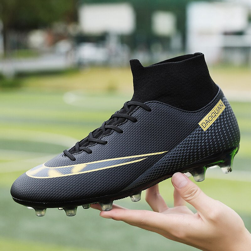 Turf Fußballschuhe Hohe Knöchel Futsal Männer Ag Tf Outdoor Atmungsaktive Fußball Stiefel Rutschfeste Trainer
