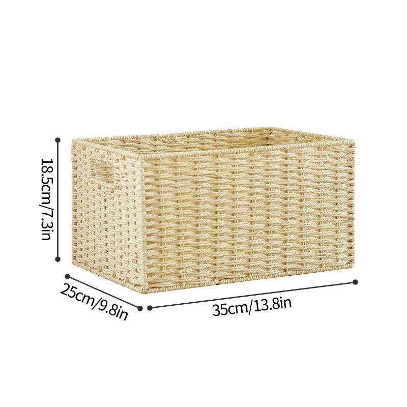 Sandsberg | Stylischer geflochtener Storage Basket – Vielseitiger Organizer für Spielzeug, Snacks und Kleidung mit praktischen Griffen