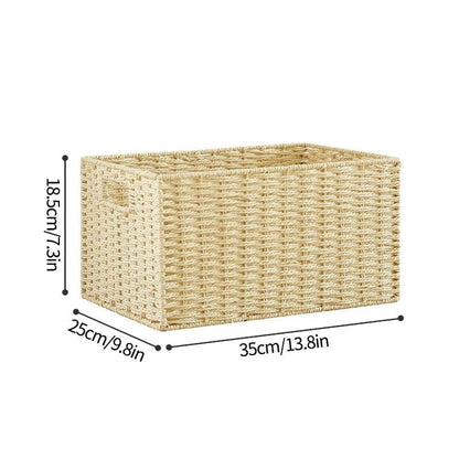 Sandsberg | Stylischer geflochtener Storage Basket – Vielseitiger Organizer für Spielzeug, Snacks und Kleidung mit praktischen Griffen