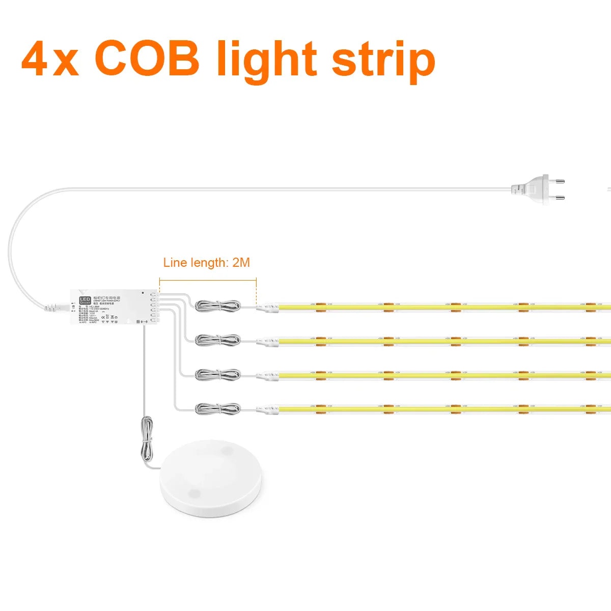 Sandsberg | Unter Schrank COB LED Streifenlicht mit Touch-Sensor