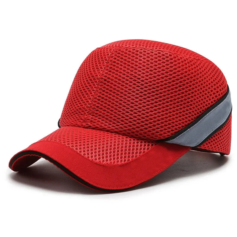 Rote Arbeitssicherheits-Bump Cap - Schutzhelm mit hartem ABS-Innenkern zum Kopfschutz in Zuhause, Arbeit und Fabrik